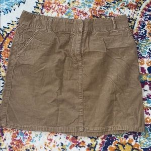 Beige Corduroy Mini Skirt from JCrew
